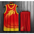 Miniatyrbild 1 av 3: Baskettröja för män andas i 100 % polyester red 5XL