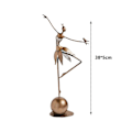 Miniatyrbillede 4 af 5: Dansende Skulptur Abstrakt Resin Statue Kunsthåndværk Moderne Graciøse Dansebevægelser Samlerobjekt Figur