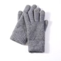Miniatyrbild 1 av 5: Kvinna Vinter Varmstickade Full Finger Handskar Herr Solid Woolen Touch Screen S-xl Style4