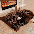 Miniatyrbild 1 av 5: Tflycqluxury Mjukt Faux Fårskinn Cover Sittdyna Pad Plysch Pälsområde Mattor för sovrum, 2ft X 3ft, Vit