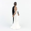 Miniatyrbillede 5 af 5: Bryllup Resin Brudgom Brud Sort Par Figur Kage Stand Topper Dekoration