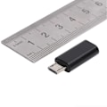 Miniatyrbild 3 av 3: TypeC Adapter Konverter Hona till Micro Hane Mobiltelefon Datalinje USB Laddning (Svart)