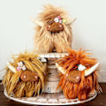 Miniatyrbild 3 av 4: Handgjord Highland Cow Gnome, Farmhouse Nordic Dwarf Heminredning Red brown