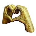 Miniatyrbillede 1 af 5: Hjerte Hænder Skulptur, Guld Stueindretning, Sød Gestus Hjerteformet Dekoration, Moderne Kærlighedsstatue