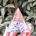 Pikkukuva 5 / 5: Kristallipylväsmurskekivipyramidi koristeet, kotikäsitöiden koristeet, hartsi koristeet, pöytäkoriste