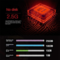 Miniatyrbillede 3 af 5: 2.5G PCI-E til RJ45 Netværkskort Wifi Receiver Gigabit Diskless Netværkskort Ethernet 2500Mbps 2.5Gbp