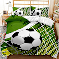 Miniatyrbild 1 av 2: Sport Fotboll cover Hemtextil Tredelad sängkläder H C 150*200two-piece set