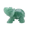 Pikkukuva 2 / 4: 5 cm Luonnon Jade Kaiverrettu Elefantti Kristallihahmo Kodin Sisustus Esine (#03)