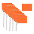 Miniatyrbillede 1 af 5: 50 stk. Markeringsflag, Orange Haveflag 15x4x5 tommer, Markeringsflag, Plæneflag Markører, Vandingsflag, Landskabsflag