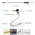 Miniatyrbild 2 av 5: LED USB-fläkt, Ny Kreativ Programmerbar USB-driven Portabel Fläkt, Mini Svanhals DIY Meddelandefläkt