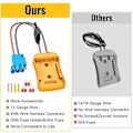 Miniatyrbillede 4 af 5: Power Wheels Adapter til 20V Batteri med Ledningsnetstik til Peg-Perego, 12AWG Ledning med 40A Sikring - God