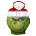 3D Grinch Hettegenser Menn Kvinner Casual Hettegenser Pullover Genser Venner Julegave Qzn Pattern C XL