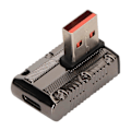 Pikkukuva 2 / 4: Suorakulmainen USB-uros - Type C -naarasadapteri 120 W, jopa 10 Gbps, sinkkiseoskuori, 3.1 USB A - C OTG -adapteri