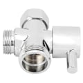 Miniatyrbilde 3 av 5: G1/2in Multifunksjon Hjem Baderom Dusj Vannfordeler Adapter Ventil Enkelt Innløp Dobbel Utløp