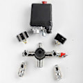 Miniatyrbillede 2 af 5: Trykregulator med trykføler til kompressor Trykføler med 2 display