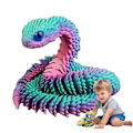 Miniatyrbilde 3 av 5: 3D-printet slange fidget leketøy krystall fleksible ledd skrivebordsleker hjemmeinnredning perfekte gaver fo