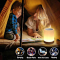 Miniatyrbillede 5 af 5: LED Natlampe, Smart Sengelampe, Touch Kontrol, Dæmpbar, USB Genopladelig, Bærbar, Soveværelse, Camping (Varm Hvid)