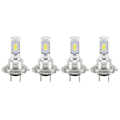 Pikkukuva 1 / 5: Kaukovalo/Lähivalo LED-ajovalosarja - 4 kpl Mini H7 + H7 Yhdistelmäpolttimoita, 240W 52000lm 6000k, Super White