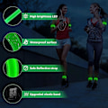 Miniatyrbild 5 av 5: 2-pack Laddningsbara LED-Armband - Hög Synlighet Löpning Grön