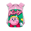 Miniatyrbild 1 av 5: Kirby Barn Ryggsäck Pojkar Ryggsäck Tecknad Anime Studentbok Väska Barn Flickor Skolväska Barn Ryggsäck Födelsedagsfest Present Kirby-8