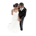 Miniatyrbilde 2 av 5: Bryllup Resin Brudgom Brud Svart Par Figur Kake Stativ Topper Dekor