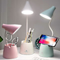 Miniatyrbillede 1 af 5: Skrivebordslampe, LED bordlampe med 3 lystilstande og berøringssensor, dæmpbar 360 graders rotations skrivebordslampe til læsning, studier, arbejde (grøn)-jie