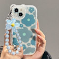 Miniatyrbilde 3 av 5: 1 stk kompatibel for iPhone 14 deksel med nydelig blomsterarmbåndkjede, klart blomsterbjørn kameralinsedeksel for kvinner jenter, mykt støtsikkert deksel - bjørn
