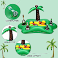 Miniatyrbild 3 av 5: Uppblåsbar Kokospalm Dryckeshållare Grön Bärbar Flytande Dryck Sallad Frukt Serveringsbar Pool Flyta Festtillbehör Sommar Strand Fritid Kopp Bo