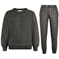 Miniatyrbild 1 av 5: Barn Unisex Sweatshirt Set för enkel träningsoverall Charcoal 5-6 Years