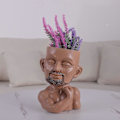 Miniatyrbilde 3 av 5: 100% Nye Ansiktsblomsterpotter Hodeplanter, Resin Ansiktsplantere for Beefcake Guy Modell med Dreneringshull