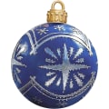 Miniatyrbild 2 av 5: Christmas Tree Toppers Utomhus julprydnadsbollar - 24 tums julkulor (blå snöflingor)