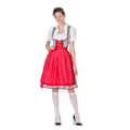 Miniatyrbild 2 av 5: Snabb frakt Kvinnor Tyska Dirndl Klänning Kostymer För bayersk Oktoberfest Halloween Carnival Red M