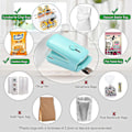 Miniatyrbilde 5 av 5: Mini Poseforsegler, 2 i 1 Bærbar Forsegler & Kutter, Varmeforsegler for Vakuumposer, Håndholdt Pose Varmeforseglingsmaskin for Potetgullposer, Plastmat B