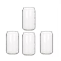 Miniatyrbild 1 av 5: 4-pack Glasburkar i Form av Ölburkar, Simpla Koppar för Vatten, Mjölk, Öl, Smoothies, Dessert, Cola, 4