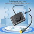 Miniatyrbilde 5 av 5: USB Eksternt Lydkort 3,5 mm Headset Mikrofon Port Driver-Fri Audio Konverter for Stasjonær og Bærbar PC