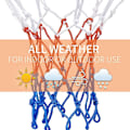Miniatyrbild 2 av 5: 2-pack Flerfärgat Basketnät, Basketkorgsnät, Ersättningsbasketnät, 12 Öglor Basketnät Lämpligt för Basket Inomhus eller Utomhus