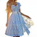 Miniatyrbild 1 av 5: Snabb frakt Kvinnor Tyska Dirndl Klänning Kostymer För bayersk Oktoberfest Halloween Carnival Light blue M