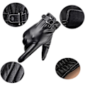 Miniatyrbild 3 av 5: Crday Winter Gloves Pekskärmshandskar för män, simulerade tvättade läderhandskar, höstpresent