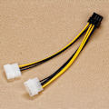 Miniatyrbild 1 av 3: Dual Molex LP4 4 PIN-kod till 8 Pin PCI-E Express Converter