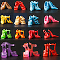 Miniatyrbild 2 av 4: 40PCS 20 Par Diffirent High Heel Shoes för 290mm Barbie Doll