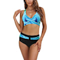 Miniatyrbilde 1 av 5: Svømmetøy Pant Bikinis Set Sommer Bading Sexy Bikinis Badedrakt Bra Bikinis Set Blue M