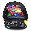 Miniatyrbild 1 av 4: Among Us Cartoon Print Barnhattar för Barn Hippie Justerbar Casual Solskyddsmössa Trucker Cap för Pojkar Flickor E Pattern