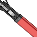 Miniatyrbilde 3 av 4: Budi 9-i-1 Essensiell Reiselader- og Datasynkroniseringskabelpinne Red