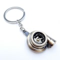 Miniatyrbilde 1 av 5: Nøkkelring i metall til bil, lydturbin, glattlager, roterende modell, turbin, turbo-ring, nøkkel, turbo-formet Bronze