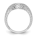 Miniatyrbilde 3 av 5: 14k hvitt gull 1/8 karat diamant buet vielsesring Størrelse 7.00 Smykker for kvinner