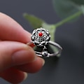 Miniatyrbillede 3 af 5: 2 stk. Lotus Mantra Ring Finr Ring Ring Ring Smykker