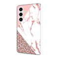 Miniatyrbild 5 av 5: Plånboksfodral för Samsung Galaxy S25 Mönstertryck Ställ Läder Flip Telefonfodral - Triangulär Marmor Triangular Marble
