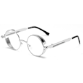 Pikkukuva 1 / 5: Vintage Polarisoivat Steampunk-Aurinkolasit Miehille Merkkisuunnittelu Pyöreät Uv400 Aurinkolasit Silver frame transparent sheet