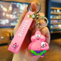Miniatyrbillede 1 af 5: Ondej Spongebob Squarepants Sød Anime Nøglering Dukke Patrick Star Bilnøgle Ring Rygsæk Vedhæng Tilbehør Gaver Til Børn Patrick Star2