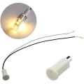 Miniatyrbillede 3 af 5: Sæt med 20 G4 fatninger 20 cm, G4 base 12V plastik fatning G4 halogen fatninger til kvartslamper, halogenlamper, LED-lamper